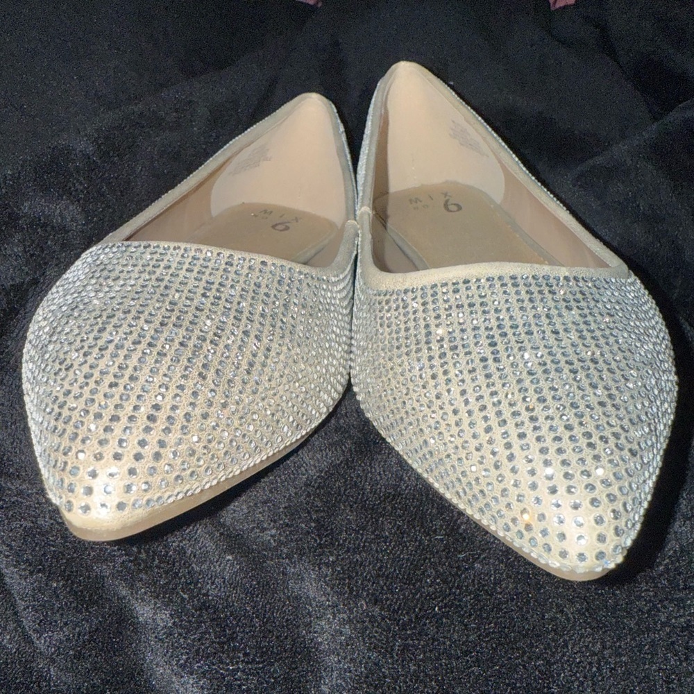 Mix No. 6 Glittering Silver Rhinestone Loafers - Picture 4 of 5